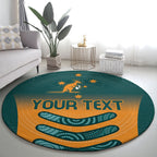 Custom Wallaroos Womens Rugby Round Carpet Aboriginal Dots Art