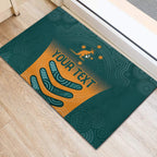 Custom Wallaroos Womens Rugby Rubber Doormat Aboriginal Dots Art