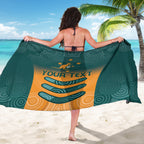 Custom Wallaroos Womens Rugby Sarong Aboriginal Dots Art