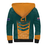 Custom Wallaroos Womens Rugby Sherpa Hoodie Aboriginal Dots Art