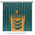 Custom Wallaroos Womens Rugby Shower Curtain Aboriginal Dots Art