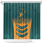 Custom Wallaroos Womens Rugby Shower Curtain Aboriginal Dots Art