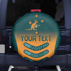 Custom Wallaroos Womens Rugby Spare Tire Cover Aboriginal Dots Art