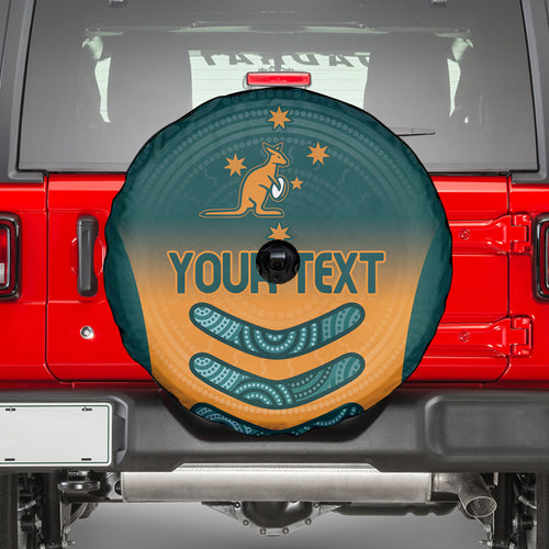 Custom Wallaroos Womens Rugby Spare Tire Cover Aboriginal Dots Art