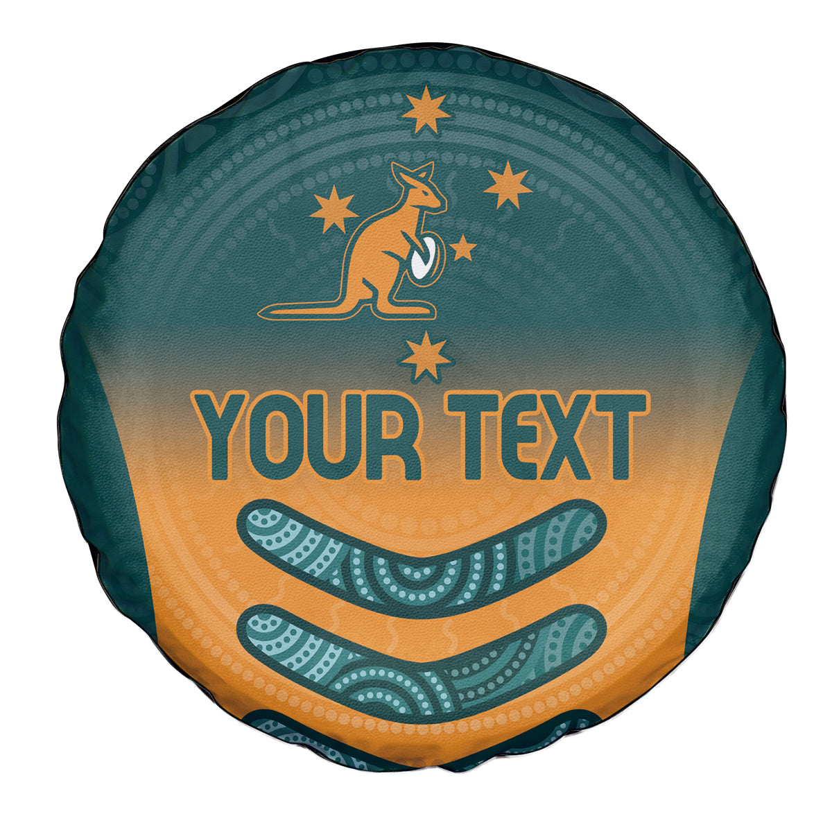 Custom Wallaroos Womens Rugby Spare Tire Cover Aboriginal Dots Art