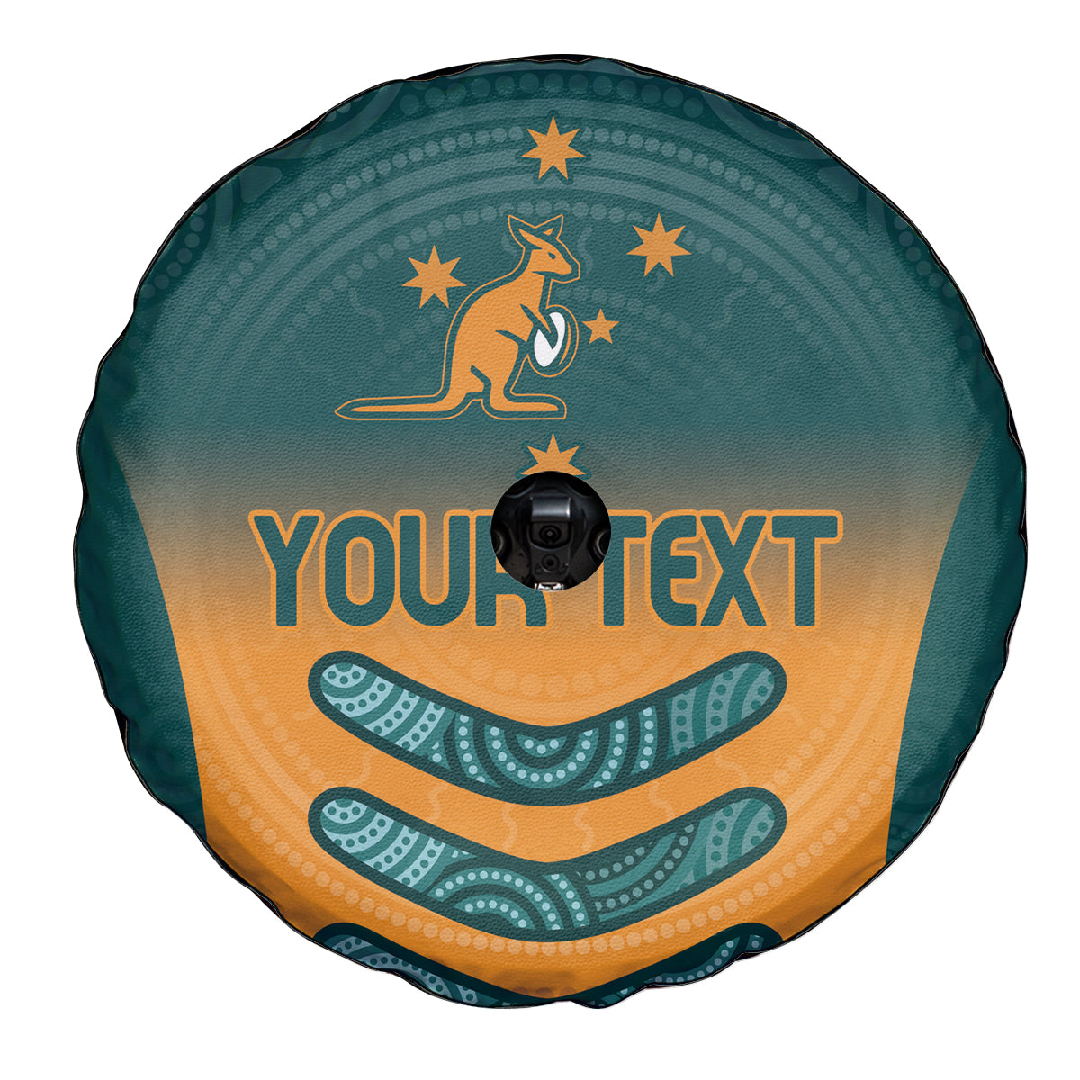 Custom Wallaroos Womens Rugby Spare Tire Cover Aboriginal Dots Art
