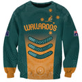 Custom Wallaroos Womens Rugby Sweatshirt Aboriginal Dots Art