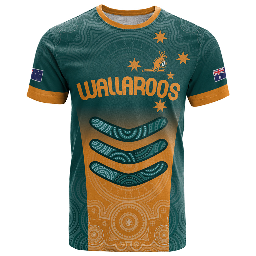 Custom Wallaroos Womens Rugby T Shirt Aboriginal Dots Art