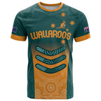 Custom Wallaroos Womens Rugby T Shirt Aboriginal Dots Art