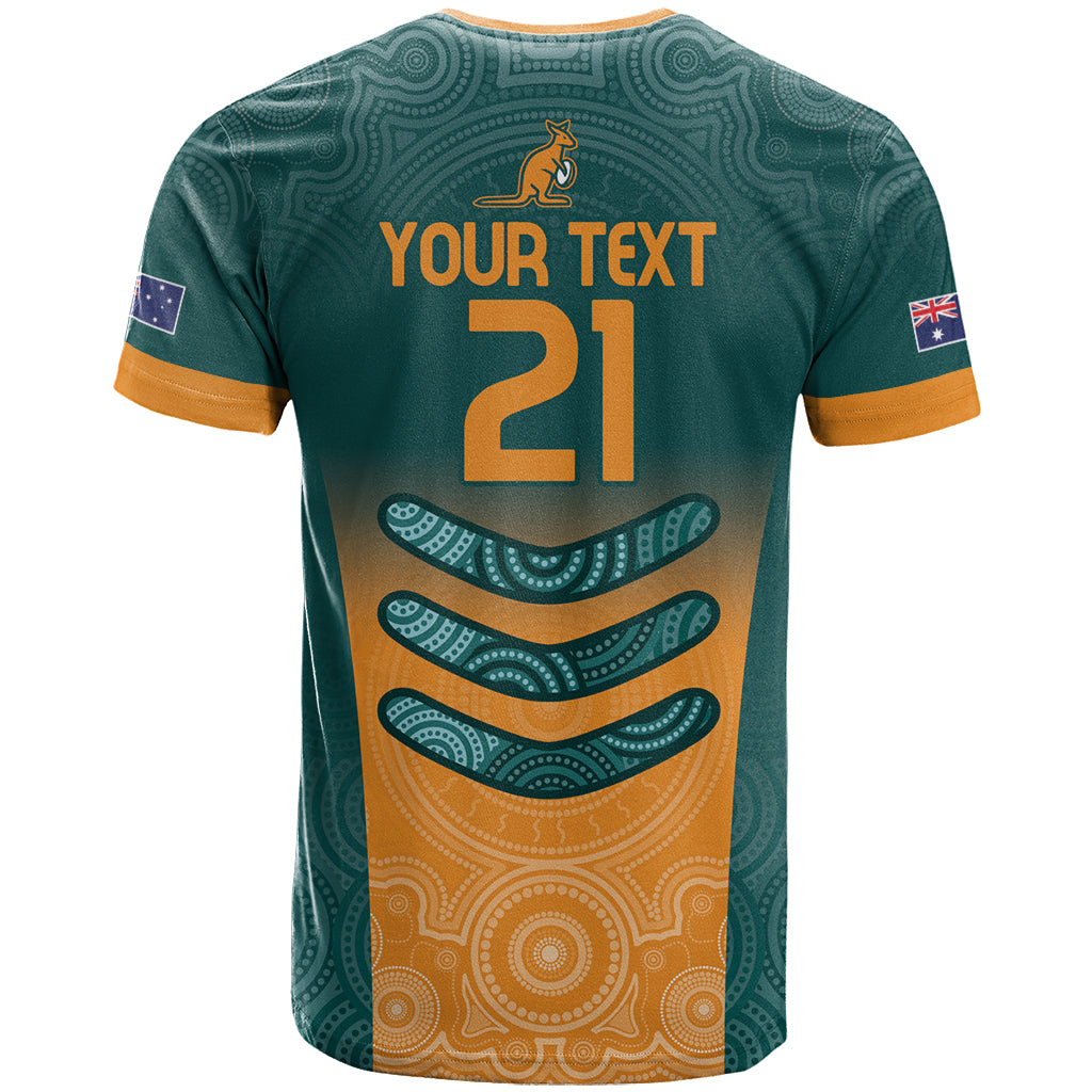Custom Wallaroos Womens Rugby T Shirt Aboriginal Dots Art
