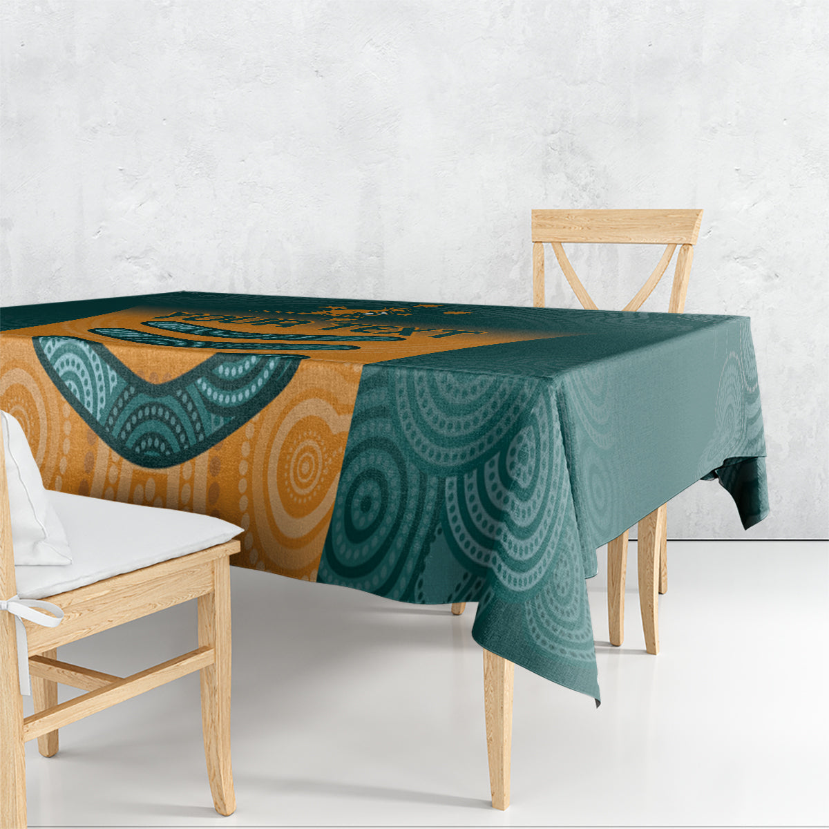 Custom Wallaroos Womens Rugby Tablecloth Aboriginal Dots Art