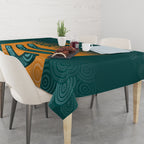 Custom Wallaroos Womens Rugby Tablecloth Aboriginal Dots Art