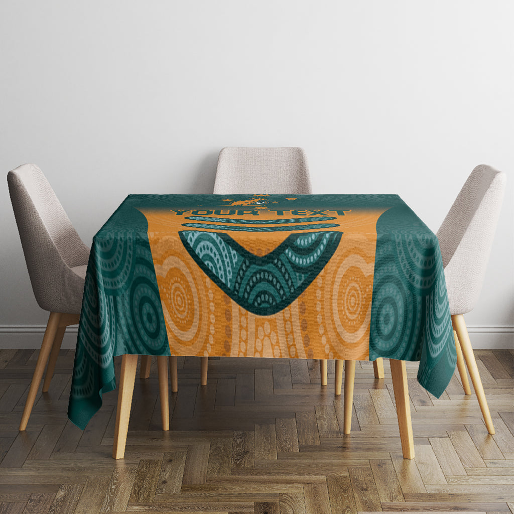 Custom Wallaroos Womens Rugby Tablecloth Aboriginal Dots Art