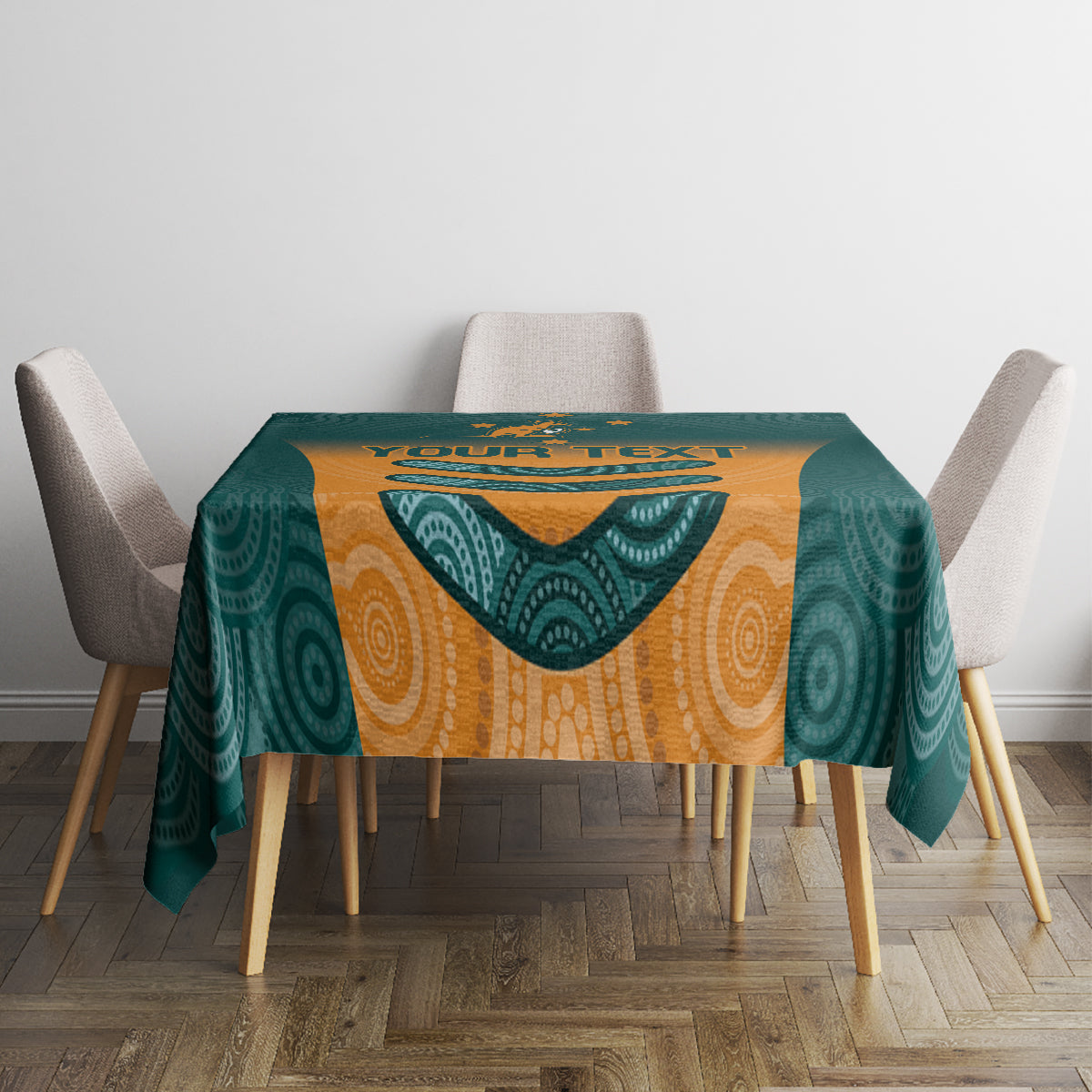 Custom Wallaroos Womens Rugby Tablecloth Aboriginal Dots Art