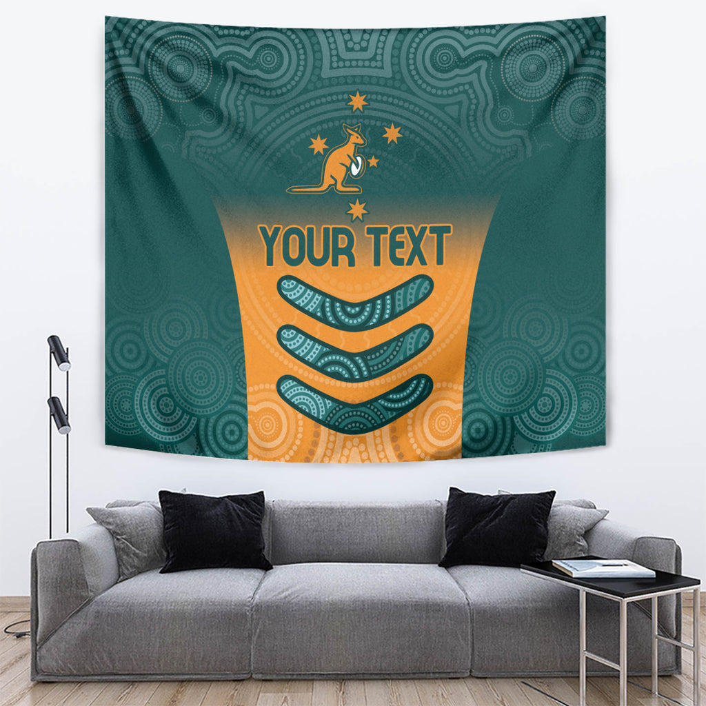 Custom Wallaroos Womens Rugby Tapestry Aboriginal Dots Art