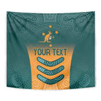 Custom Wallaroos Womens Rugby Tapestry Aboriginal Dots Art