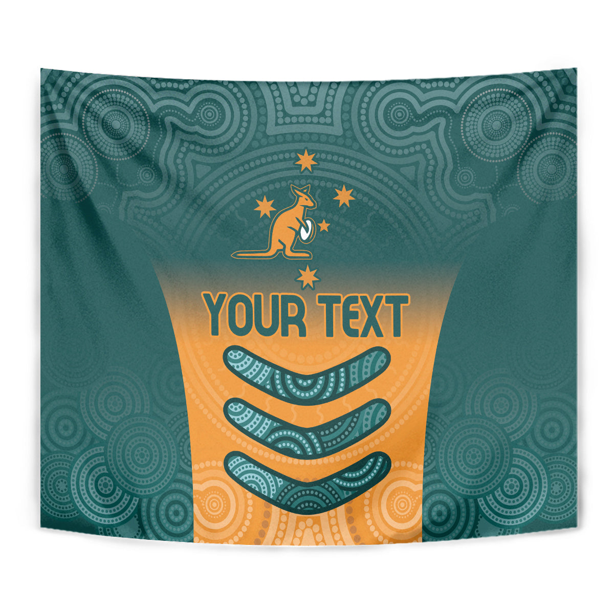 Custom Wallaroos Womens Rugby Tapestry Aboriginal Dots Art