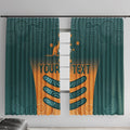 Custom Wallaroos Womens Rugby Window Curtain Aboriginal Dots Art