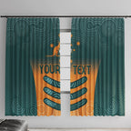 Custom Wallaroos Womens Rugby Window Curtain Aboriginal Dots Art
