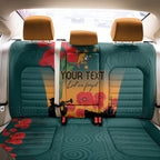 Custom Wallaroos Rugby ANZAC Back Car Seat Cover Poppy Soldier With Aboriginal Dots Art