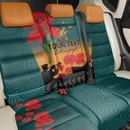 Custom Wallaroos Rugby ANZAC Back Car Seat Cover Poppy Soldier With Aboriginal Dots Art