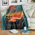 Custom Wallaroos Rugby ANZAC Blanket Poppy Soldier With Aboriginal Dots Art