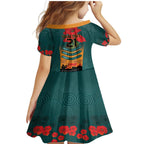 Custom Wallaroos Rugby ANZAC Family Matching Mermaid Dress and Hawaiian Shirt Poppy Soldier With Aboriginal Dots Art