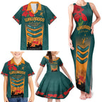 Custom Wallaroos Rugby ANZAC Family Matching Tank Maxi Dress and Hawaiian Shirt Poppy Soldier With Aboriginal Dots Art
