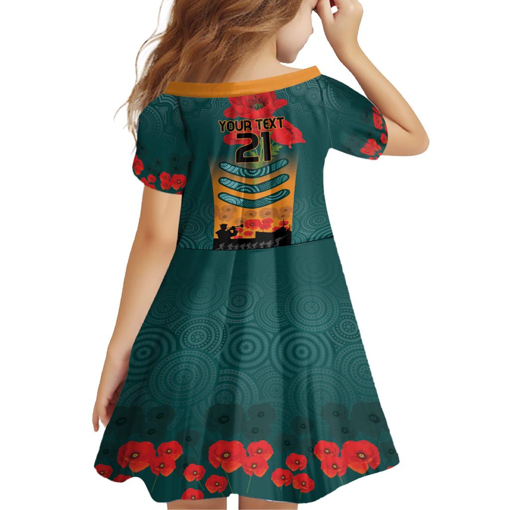 Custom Wallaroos Rugby ANZAC Family Matching Tank Maxi Dress and Hawaiian Shirt Poppy Soldier With Aboriginal Dots Art
