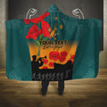 Custom Wallaroos Rugby ANZAC Hooded Blanket Poppy Soldier With Aboriginal Dots Art