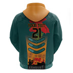 Custom Wallaroos Rugby ANZAC Hoodie Poppy Soldier With Aboriginal Dots Art