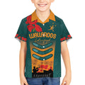 Custom Wallaroos Rugby ANZAC Kid Hawaiian Shirt Poppy Soldier With Aboriginal Dots Art