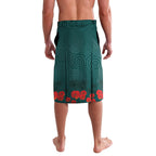 Custom Wallaroos Rugby ANZAC Lavalava Poppy Soldier With Aboriginal Dots Art