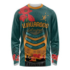 Custom Wallaroos Rugby ANZAC Long Sleeve Shirt Poppy Soldier With Aboriginal Dots Art