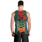 Custom Wallaroos Rugby ANZAC Men Tank Top Poppy Soldier With Aboriginal Dots Art