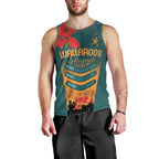 Custom Wallaroos Rugby ANZAC Men Tank Top Poppy Soldier With Aboriginal Dots Art