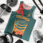 Custom Wallaroos Rugby ANZAC Men Tank Top Poppy Soldier With Aboriginal Dots Art
