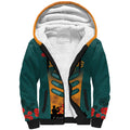Custom Wallaroos Rugby ANZAC Sherpa Hoodie Poppy Soldier With Aboriginal Dots Art