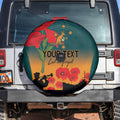 Custom Wallaroos Rugby ANZAC Spare Tire Cover Poppy Soldier With Aboriginal Dots Art