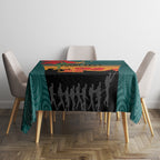 Custom Wallaroos Rugby ANZAC Tablecloth Poppy Soldier With Aboriginal Dots Art