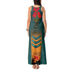Custom Wallaroos Rugby ANZAC Tank Maxi Dress Poppy Soldier With Aboriginal Dots Art