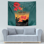 Custom Wallaroos Rugby ANZAC Tapestry Poppy Soldier With Aboriginal Dots Art