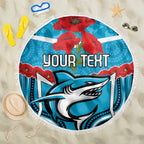 Custom Sharks Rugby ANZAC Beach Blanket Gallipoli Soldier With Aboriginal Art