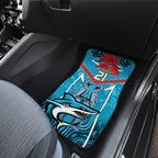 Custom Sharks Rugby ANZAC Car Mats Gallipoli Soldier With Aboriginal Art