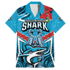 Custom Sharks Rugby ANZAC Hawaiian Shirt Gallipoli Soldier With Aboriginal Art