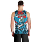 Custom Sharks Rugby ANZAC Men Tank Top Gallipoli Soldier With Aboriginal Art
