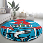 Custom Sharks Rugby ANZAC Round Carpet Gallipoli Soldier With Aboriginal Art