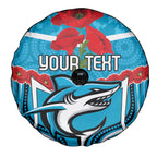 Custom Sharks Rugby ANZAC Spare Tire Cover Gallipoli Soldier With Aboriginal Art