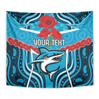 Custom Sharks Rugby ANZAC Tapestry Gallipoli Soldier With Aboriginal Art