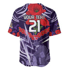 Custom Storm Rugby ANZAC Baseball Jersey Melbourne Gallipoli Soldier With Aboriginal Art